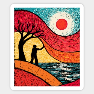 Surreal Conductor - Orchestrating the Seasons Sticker